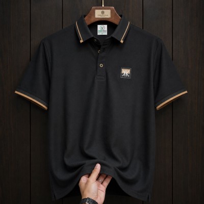 Premium China Pique Polo Shirt for Men | Contrast Collar & Sleeve Stripe Design | M, L, XL, XXL